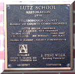 lutz4schoolhouseplaque1.jpg (81579 bytes)